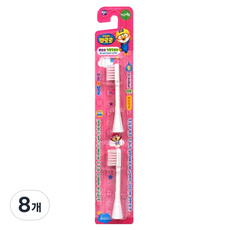Pororo 淘氣小企鵝 兒童電動牙刷頭, 粉色, 8件