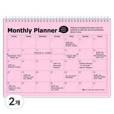 아이비스 PP 먼슬리 플래너, 연분홍, 2개