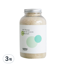 나띵프로젝트 오감목욕 히말라야소금 버블바스 아기 입욕제 대용량 그린 라벤더향, 400g, 3개