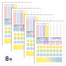 SECOND MANSION 行程裝飾貼紙 2入, 神秘月亮, 8個