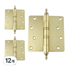 MetalKorea K32 門用鉸鏈4英吋黃銅頭 3入, 4套