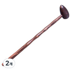捶背原木槌按摩棒 鴨蛋款, 2個, 單一顏色