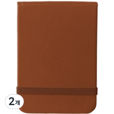 JF Company攜帶型雙面裁切線迷你筆記本 96頁, 棕色, 2個