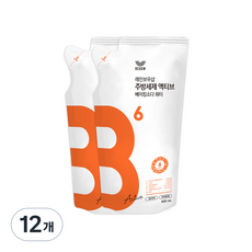 레인보우샵 B6 주방세제 액티브 베이킹소다 워터 리필, 400ml, 12개