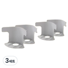 Green Living 床角固定架 4入 + 固定帶 4入 組, 灰色, 3套