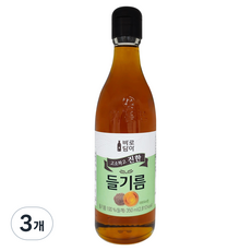 바로담아 진한 들기름, 3개, 350ml