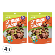 너를위한디저트 고기말이비스켓 반려견 간식 오리고기 200g, 4개