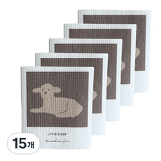 Purniel 北歐插畫抹布小羊, 15個, 1入