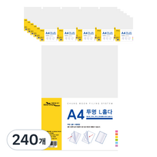 ECO Chungwoon L型資料夾 A4, 240個, 透明
