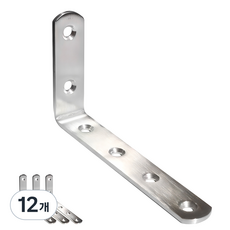 EMPIRE 補強五金 不鏽鋼L型角鐵支架, 12個