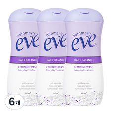 썸머스이브 데일리 밸런스 페미닌 워시 여성청결제, 237ml, 6개