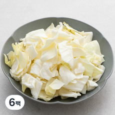 국내산 양배추 사각썰기 샐러드용, 1kg, 6팩
