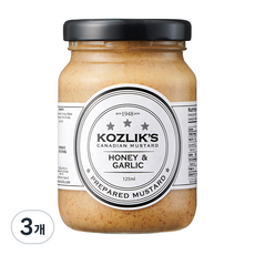 코즐릭스 머스타드 허니 앤 갈릭, 125ml, 3개