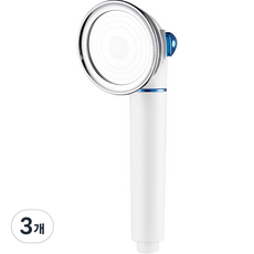 HOMEDAUM 三段式按鈕型時尚蓮蓬頭, 白色, 3個