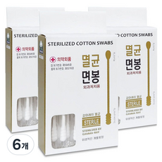 올웨일리 유기농 감마레이 멸균 면봉 TSP2899, 6개, 30개입
