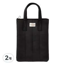 히즈플랜 쿠션 손잡이형 태블릿 파우치 31 x 23 cm, 블랙, 2개