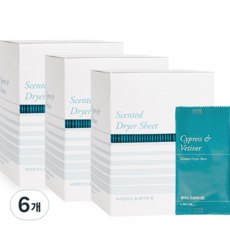 LAVOIR 香氛烘衣柔軟片 柏木香根草香, 40張, 6個