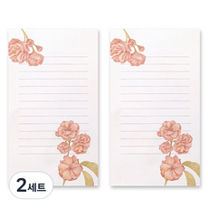 Rangcat Mall Merci Bloom 便條紙 2入組, 混合顏色, 2套