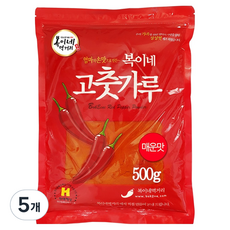 복이네먹거리 중국산 고운 고춧가루 매운맛 떡볶이 소스용 일반, 500g, 5개