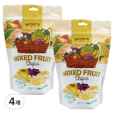 LAFOOCO 綜合水果脆片, 4個, 100g