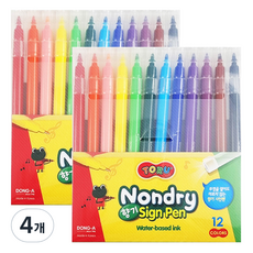 TORU 不易乾香氛簽字筆, 12色, 4個