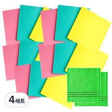 송월타월 독일행주 랜덤 발송 15p + 때타올 연두 2p, 4세트