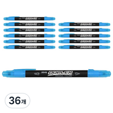 자바펜 듀플렉스 트윈 오리지널 형광펜, 하늘, 36개