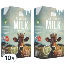 저지데어리 A2 저지 우유, 10개, 1L