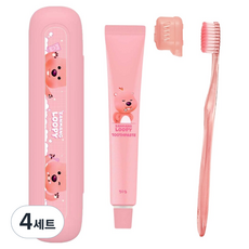 KM Pharmaceutical 賤萌Loopy牙刷牙膏組 硬殼型, 4套