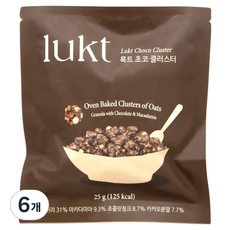 LUKT 巧克力穀物麥片, 25g, 6個