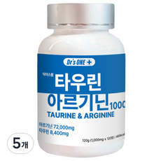 닥터스원 타우린 아르기닌 1000 120g, 120정, 5개