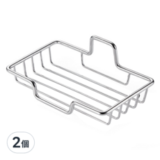 304不鏽鋼 無痕單層肥皂架，收納架x1+無痕貼x1, C785, 2個