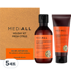 메디올 홀리데이 키트 프레시 시트러스 샴푸100ml + 트리트먼트 50ml 세트, 5세트