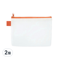 Lan CHYn 連勤牌文具 O PEVA 環保無毒夾網袋A5 LCM-A5, 橘色, 2個