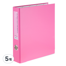 청운 에코 3공D링 바인다 5cm A4, 분홍, 5개