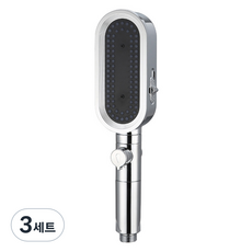 제이라이프 쏠라 다기능 샤워기 헤드, 3개, 실버