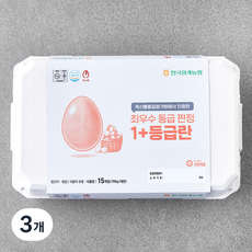 목계촌 1+ 등급 계란 780g, 15구, 3개
