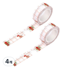 빨강머리앤 마스킹 테이프 15mm x 10m, 청소앤, 4개