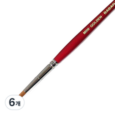 BABARA MINI GOLDEN 세필붓, 00호, 6개