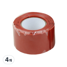세인티에프 파이프 초강력 누수 밴드 테프론테이프 레드 2.5cm, 4개