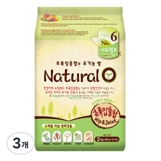 네츄럴오 강아지 기능성 사료, 뼈/관절강화, 2kg, 3개