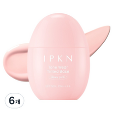 IPKN Tone Ware有色隔離霜 40ml, 6個, 露水粉紅