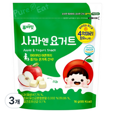 Pure Eat 蘋果優格, 16g, 3個