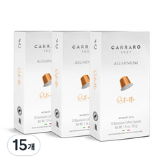 까라로 네스프레소 호환 캡슐 알루라인 리스트레토, 5.5g, 10개입, 15개