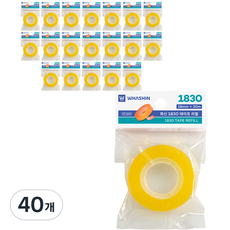 WHASHIN 作業用膠帶補充包 1830 18mm x 30m, 40個, 透明