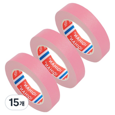 다다 칼라 종이 디자인 마스킹 테이프 20mm x 15m, 핑크, 15개