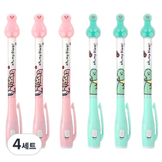 Alba用秘密筆 2種*3入組, 4套, 粉紅色 + 綠色