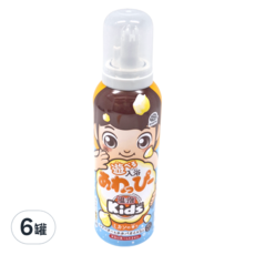 地球製藥 溫泡 Kids 入浴香氛 Q 泡泡 黃色柑橘香 160ml 兒童泡澡 沐浴露, 6罐