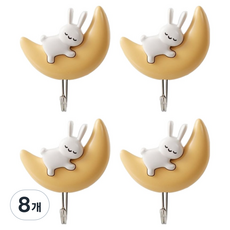 온예리 달토끼 벽걸이 후크, 노랑, 8개