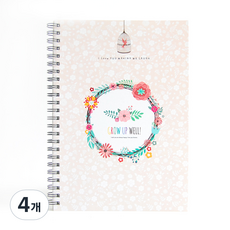 Jmilk 花朵的小花園新生兒哺乳日記, 混色, 4個